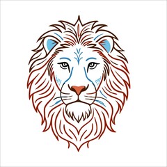Obraz premium lion face , silhouette