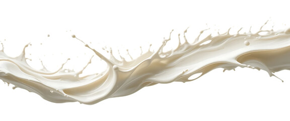 set of white milk splashes isolated on white or transparent png