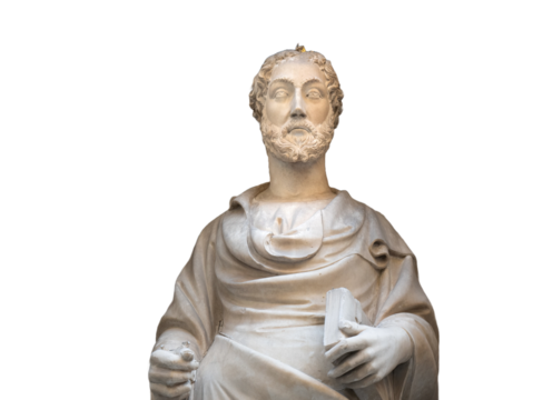 The statue of Saint James 1410-1412 attributed to Niccolo di Pietro Lamberti in the external niches of the church of Orsanmichele in Florence, Italy.