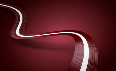 3d Flag Of Latvia 3d Wavy Shiny Latvia Ribbon Flag Isolated On Maroon Background 3d Illustration