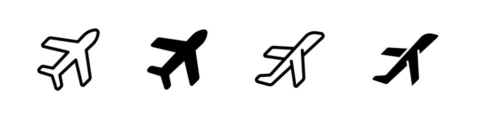 Airplane vector icons. Plane vector icon set.