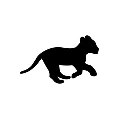 Tiger cub lion cub splash, children's cute cartoon home decoration vector 