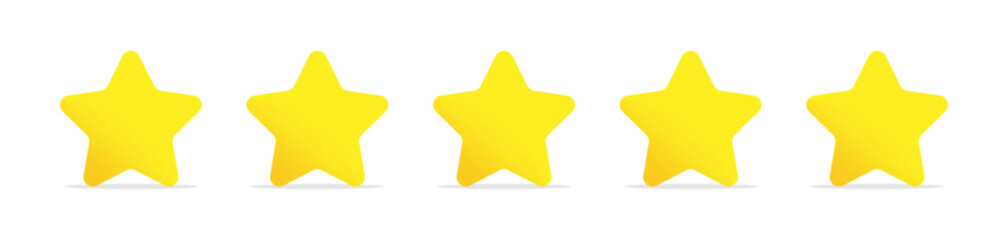 Stars vector rating illustration.
 Symbols for rating scales.