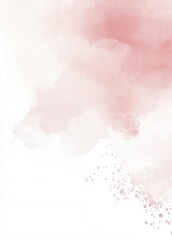 Obraz premium Soft blush watercolor wash with delicate rose gold speckles.
