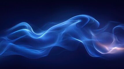Abstract blue glowing wave.