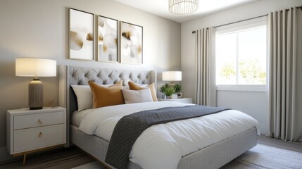 Elegant Modern Bedroom Design with Natural Light and Cozy Vibes
