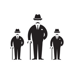 mens silhouette male character icon vector design illustrations