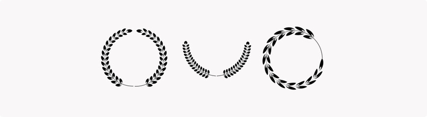 Vector laurel wreath, Floral wreaths, aurel wreaths, vector illustration.