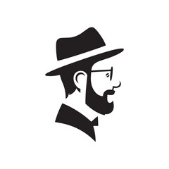 man face silhouette male character icon vector design illustrations