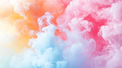 Fototapeta premium Abstract Colorful Smoke Art: Whimsical Display of Fluid Movement
