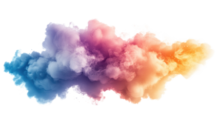 Abstract cloud shape design isolated on a white transparent background