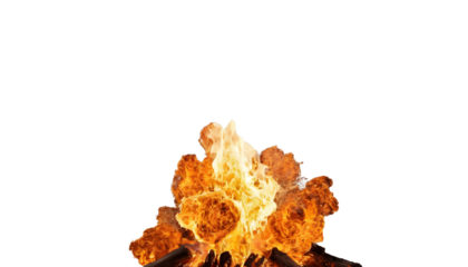 fire isolated on white background