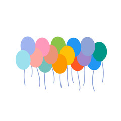 Colorful party balloons vector © Zona