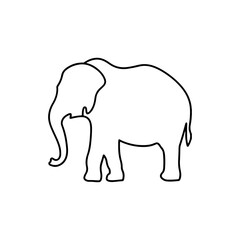 Cute elephant outline icon vector illustration design.