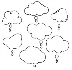 set of speech bubbles