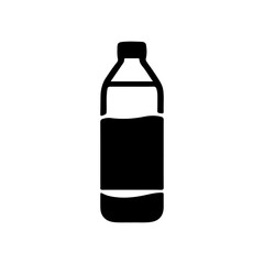 Plastic water bottle icon silhouette vector illustration design.