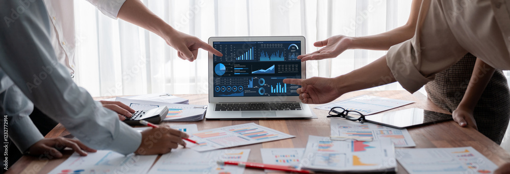 Poster business data dashboard provide business intelligence analytic for marketing strategy planning brisk