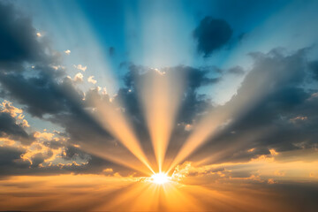 Fototapeta premium Majestic Desert Sunset Illuminating World Sun Day Observance 