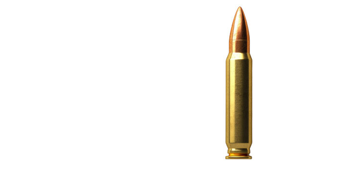 Bullet weapon isolated on transparent background