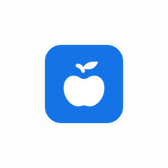 apple meal icon sign vector