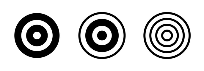 Archery target. Bullseye. Target vector icons. Dartboard, bullseye, aim icons. Target vector illustration.