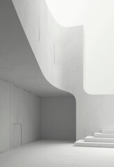 Obraz premium White Room With Abstract Shapes