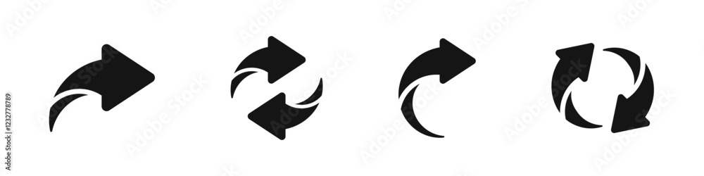 Poster arrow icon symbol. arrows set. flat black arrow icons. arrow icon. arrow vector set. arrow cursor po
