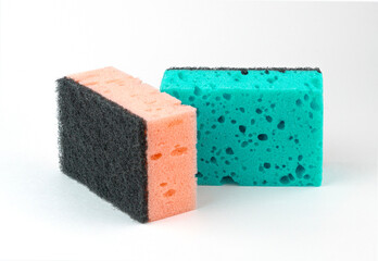 cleaning sponges in various colors