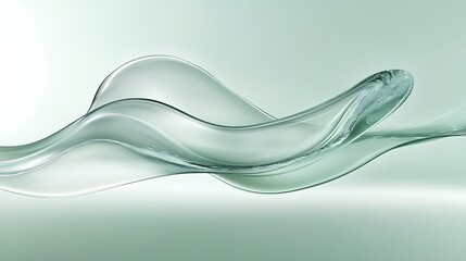 Obraz premium Abstract Green Liquid Wave Flowing Design