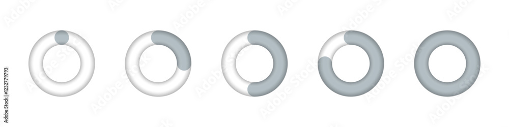 Poster loader illustration. loading icon set. load circle icons. download indicator sign. loading progress.