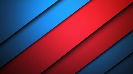 Striking Abstract Graphic Design with Red and Blue Layers