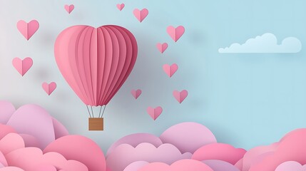 Valentines day heart background vector illustration.

