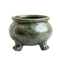 green flowerpot isolated on a transparent background