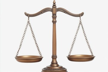 Classic Bronze Balance Scale Symbolizing Justice and Fairness