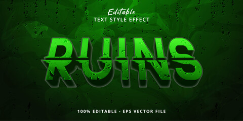 Ruins rock text effect editable mountain and western text style