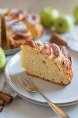 Homemade organic apple pie dessert ready to eat