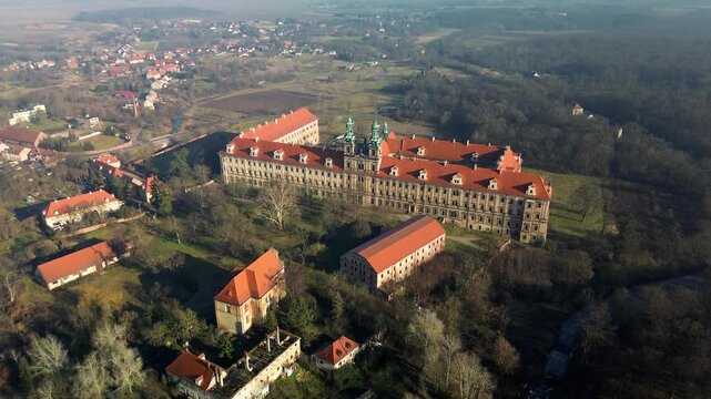  Historic Cistercian Abbey in Lubiąż, Lower Silesia Poland.