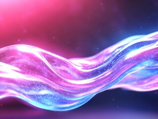 abstract pink and blue iridescent fluid wave background