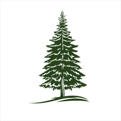Vector pine tree silhouette