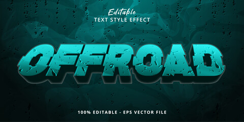 Editable text effect offroad 3d dirty and adventure font style