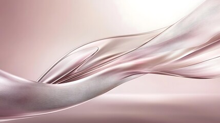 Obraz premium Abstract Rose Gold Fluid Wave Design