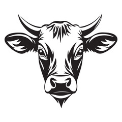 Rustic Animal Design: Cow Head Icon