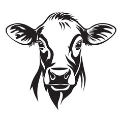 Detailed Cow Face Artwork for Merchandise