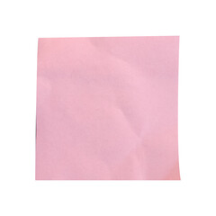 Fototapeta premium Pink Sticky Note Isolated on Transparent Background