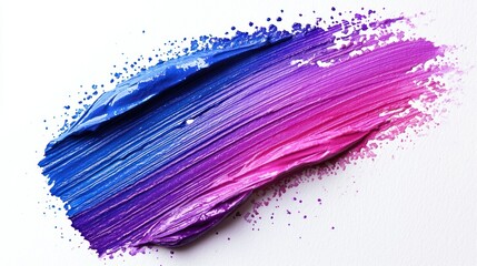 Colorful paint smear on white background, vibrant gradient