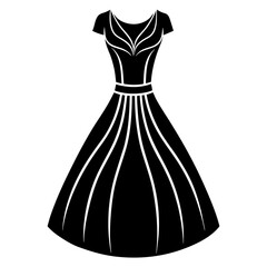 dress isolated on white silhouette