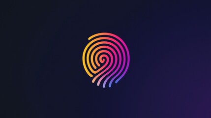 Colorful fingerprint design representing digital security and identity verification in modern technology. Generative AI
