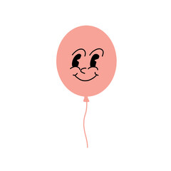 Funny cartoon balloons icon