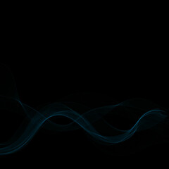 Abstract black smoke on white background. Eps 10