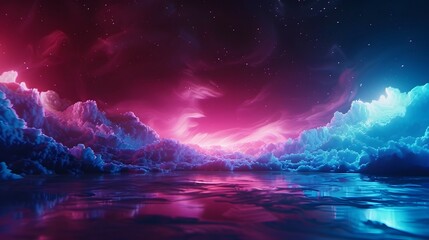 Fototapeta premium Mesmerizing Gradient Blending of Vibrant Cyan and Magenta Hues